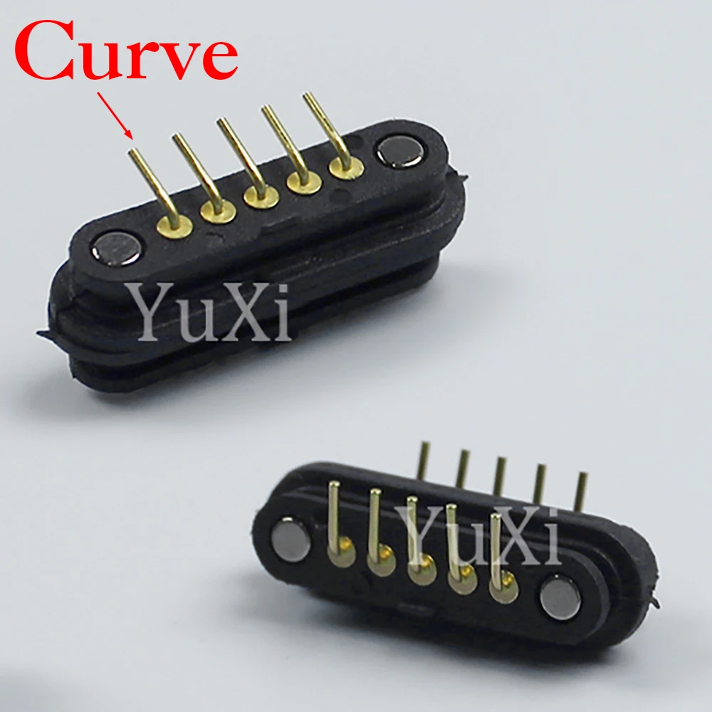 1 Juego de conector de clavija Pogo magnético de CC 2A 36V Pogopin macho hembra con resorte 2 pines 3 pines 5 pines toma de corriente CC 2,45mm 2,80 MM - imagen 5