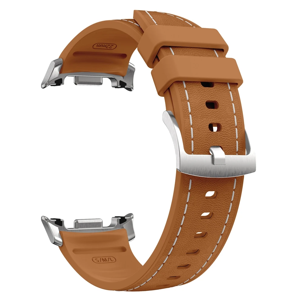 Correa híbrida de silicona + cuero para Samsung Galaxy Watch 8 Classic 46mm Correa deportiva para reloj 8 44mm 40mm pulsera correas de reloj - imagen 5