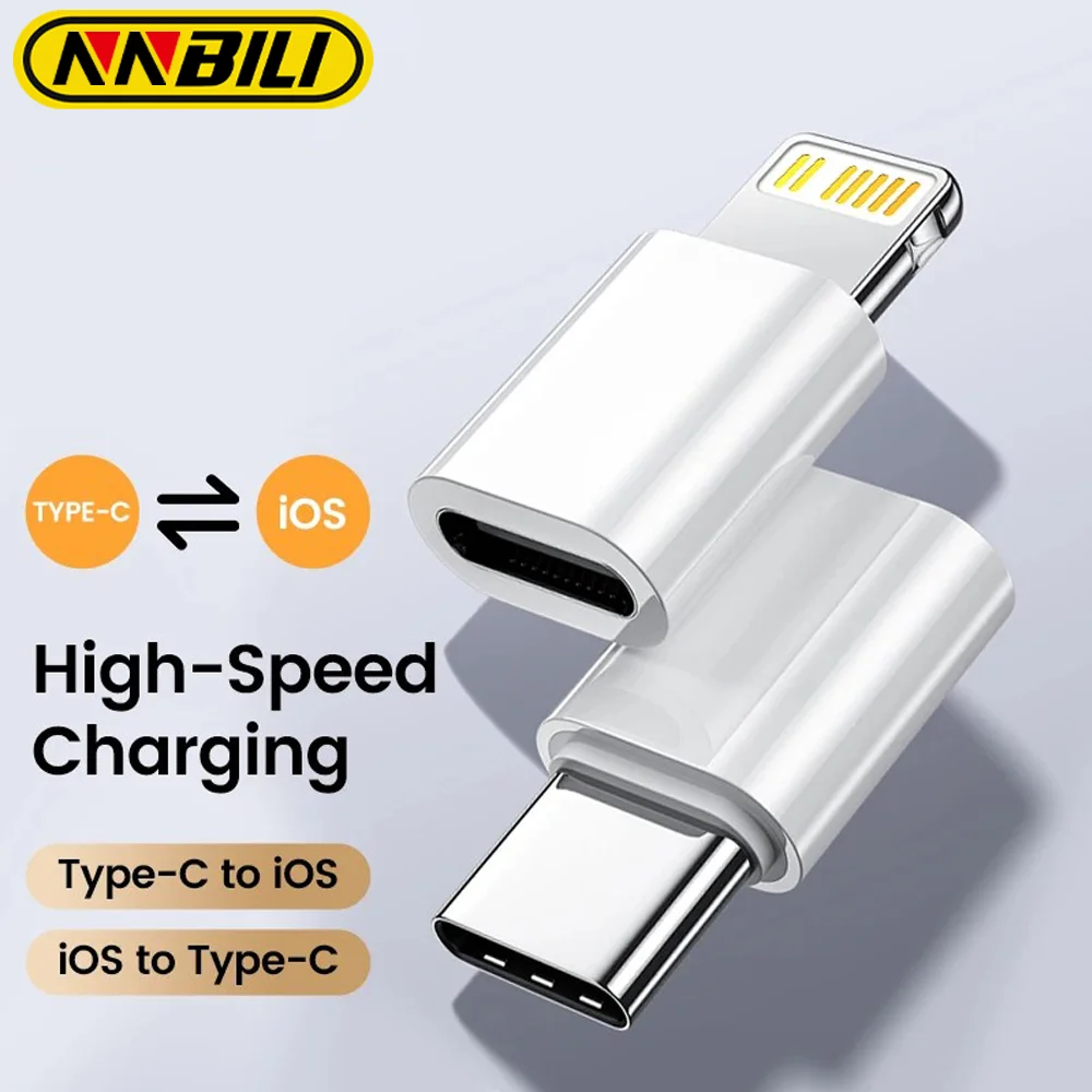 NNBILI OTG tipo C a adaptador Lightning para ios hembra a USB C macho Adaptador de carga rápida para iPhone 14 Pro convertidor de ordenador portátil