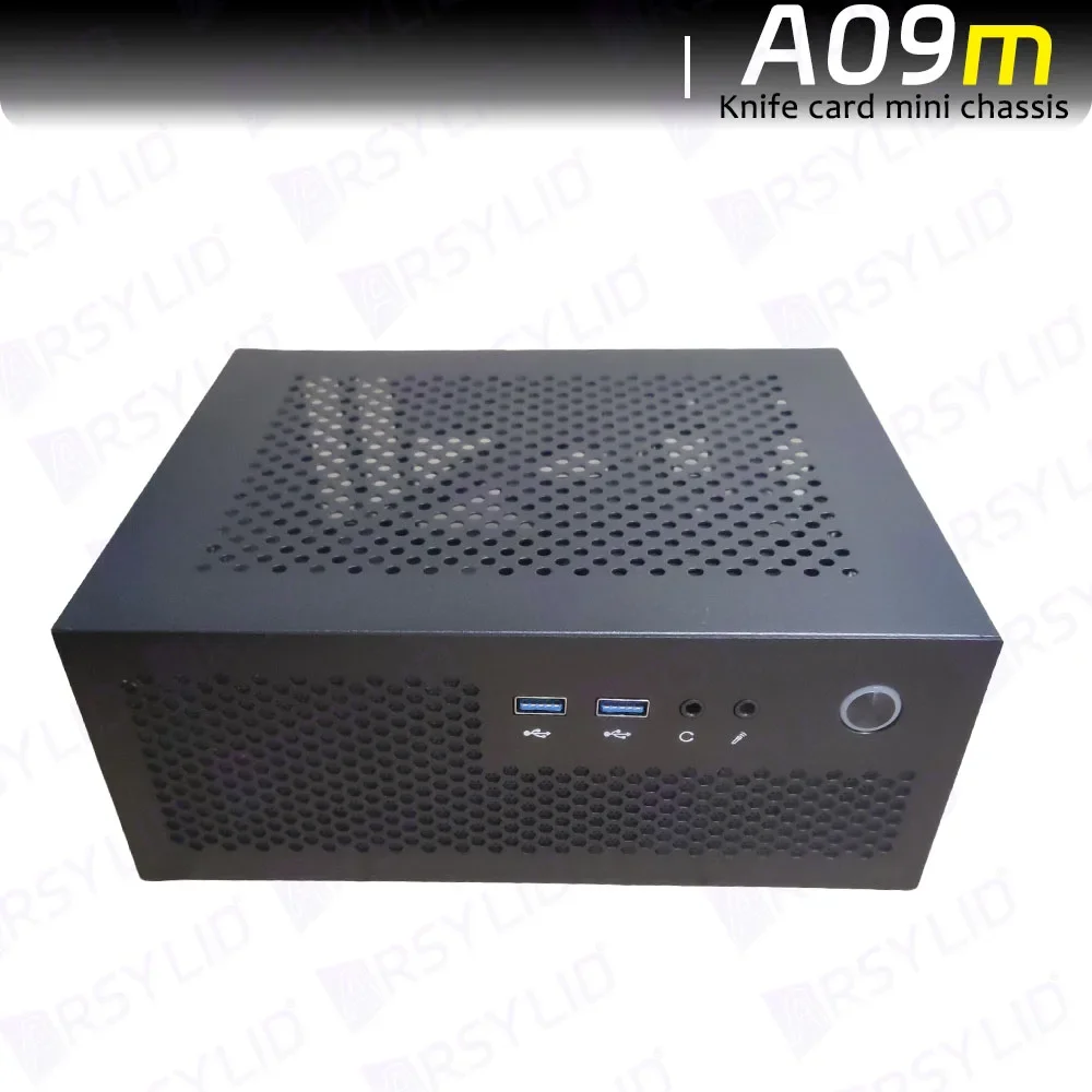 A09m 3.8L ITX chasis cuchillo tarjeta A4 HTPC ordenador portátil PC soporte PCIe 2,5 'S SSD Drive Mini IPC Flex PSU Case - imagen 4