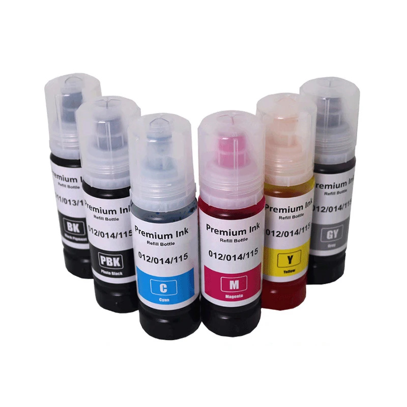 Recambio de tinta para impresora Epson L8160, L8168, L8180, L8188, ET-8500, ET-8550, EW-M873T, 70ML, 552, 011, 012, 013, 014, 554, 114, 115, 116 - imagen 2