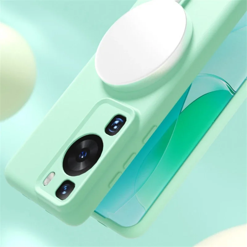 Para carga inalámbrica Magsafe funda de teléfono de silicona líquida suave para Huawei P60 P50 P40 Pro cubierta protectora de piel delgada magnética - imagen 3