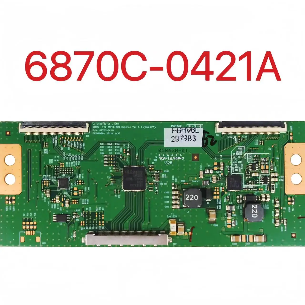6870C-0421A V12 55FHD ROW Control Ver 1,0 T-CON BOARD para TV...etc. Placa de repuesto tcon 6870C 0421A Placa lógica original - imagen 2