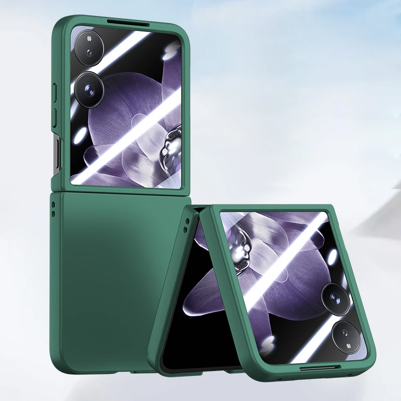 Funda para Mix Flip Cubierta de plástico duro mate con vidrio templado para pantalla externa para Xiaomi Mix Flip - imagen 4