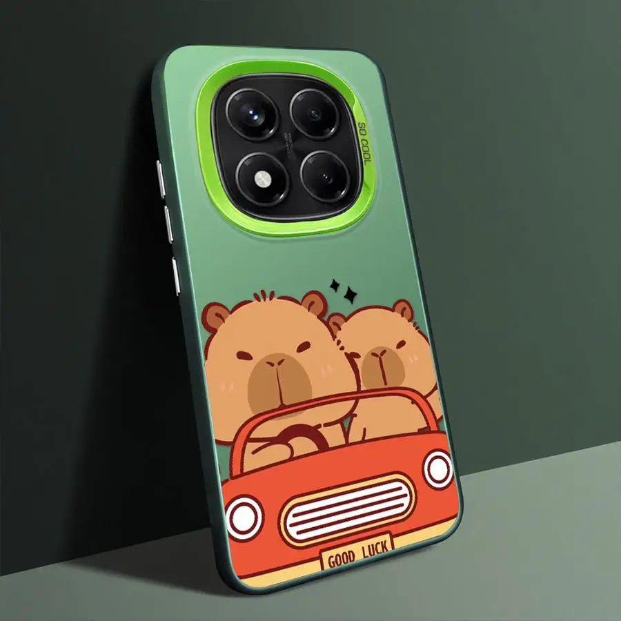 Funda trasera de teléfono para Xiaomi Redmi Note 10s 11s 13 12 11 9s 12s 10Lite 14 Pro Plus lindo capibara de dibujos animados - imagen 5
