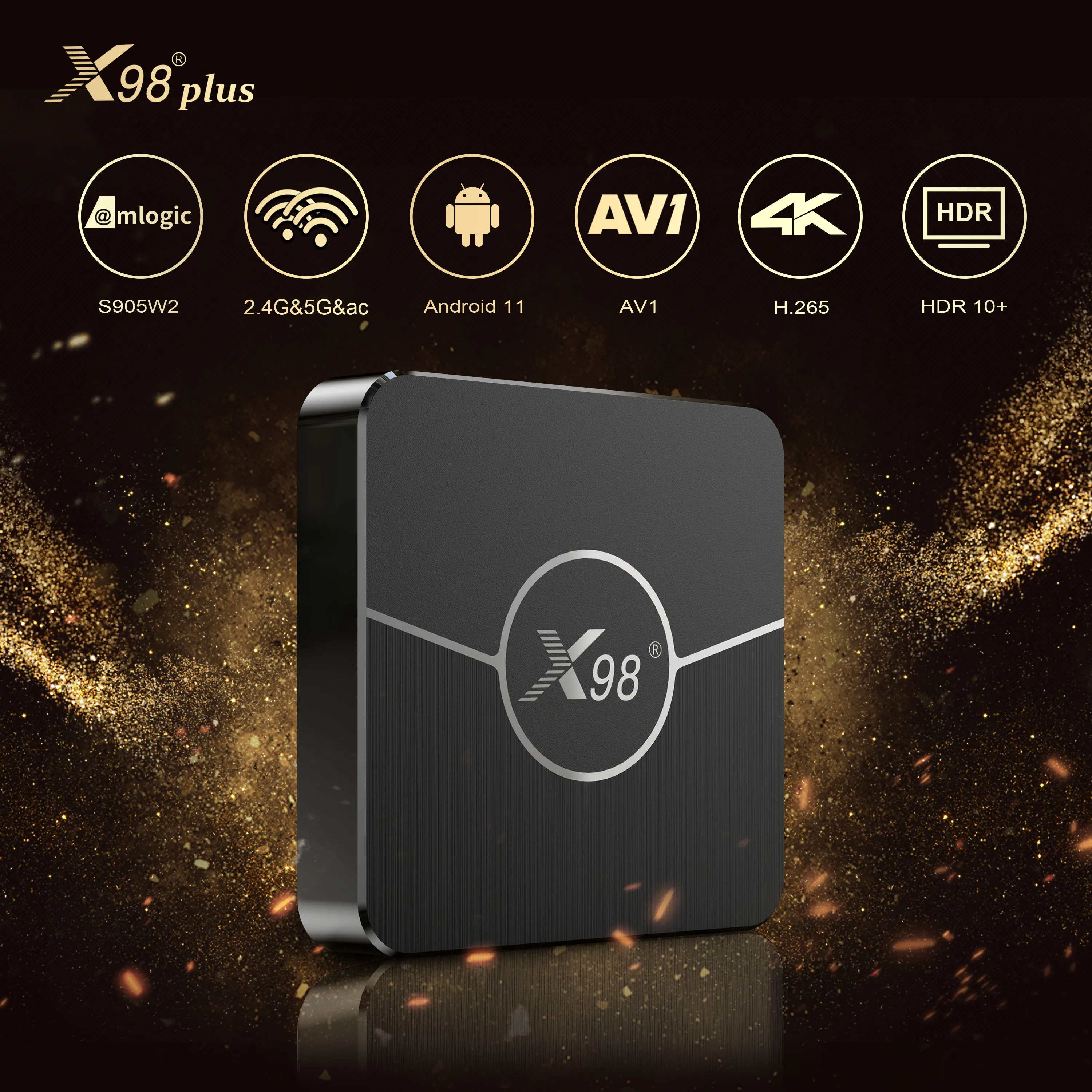 X98Plus Android 11,0 Smart TV Box Amlogic S905W2 IPTV box AV1 BT 2,4G 5G Wifi 4K HDR reproductor de medios de vídeo X98 Plus decodificador - imagen 3