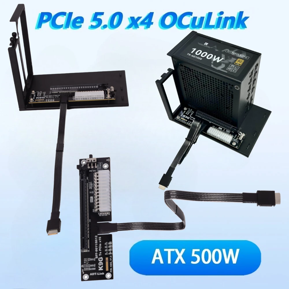 Actualización K9G-BK7 EGPU Oculink GPU Dock Pcie5.0 X4 Notebook portátil a tarjeta gráfica de vídeo externa M.2 OCuLink a PCIE X16 GPU Kit - imagen 2