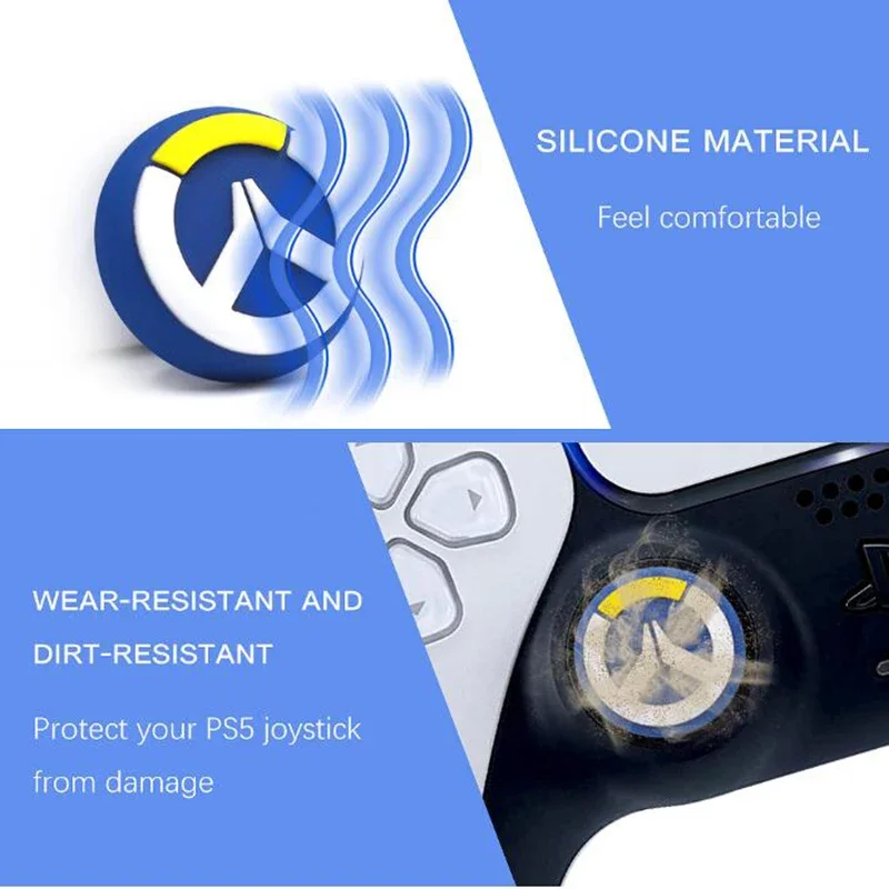 Empuñaduras de pulgar para controlador PS5, tapas analógicas de goma de silicona para Sony Dual shock PS5, PS4, PS3, Xbox 360 One Switch Pro - imagen 5