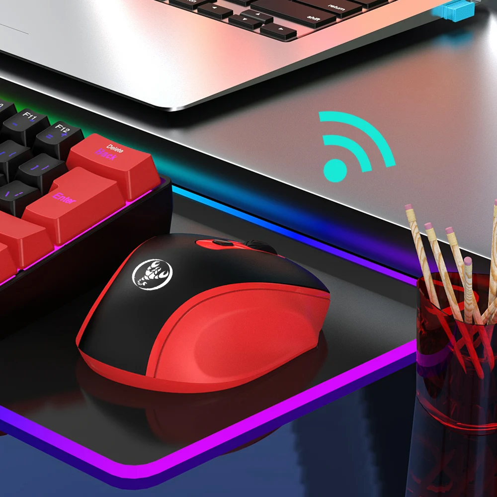 Ratón inalámbrico ergonómico para juegos HXSJ 2,4G: óptico, resolución ajustable de 3 niveles, diseño cómodo para ordenador portátil de escritorio Mac - imagen 3