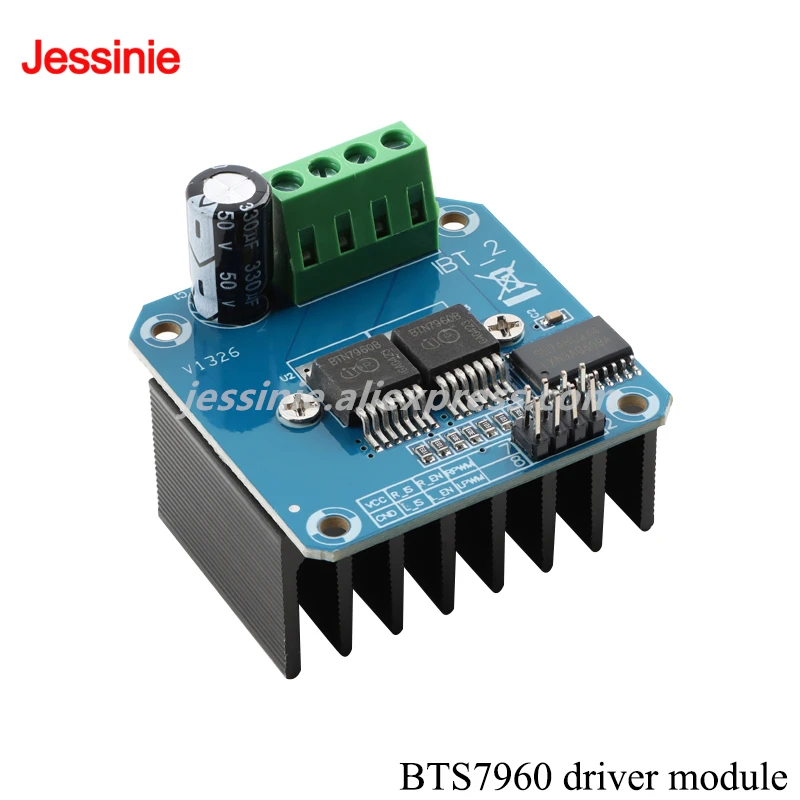 BTS7960 Módulo de accionamiento de motor de coche inteligente de alta potencia 43A Control limitador de corriente Unidad de refrigeración semiconductor