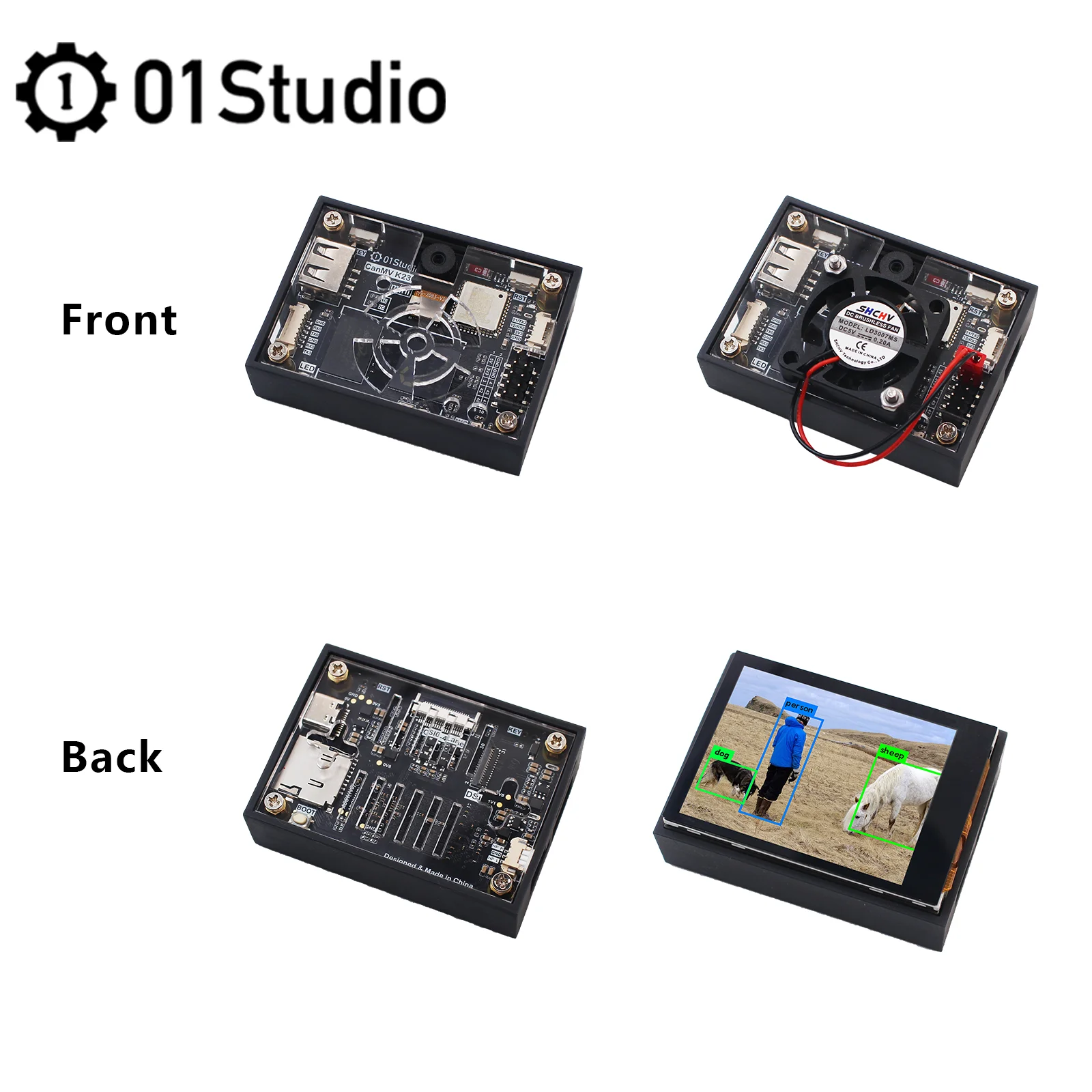 01Studio CanMV K230 mini placa de desarrollo AI módulo de reconocimiento Visual 6TOPS potencia informática supera K210 - imagen 4