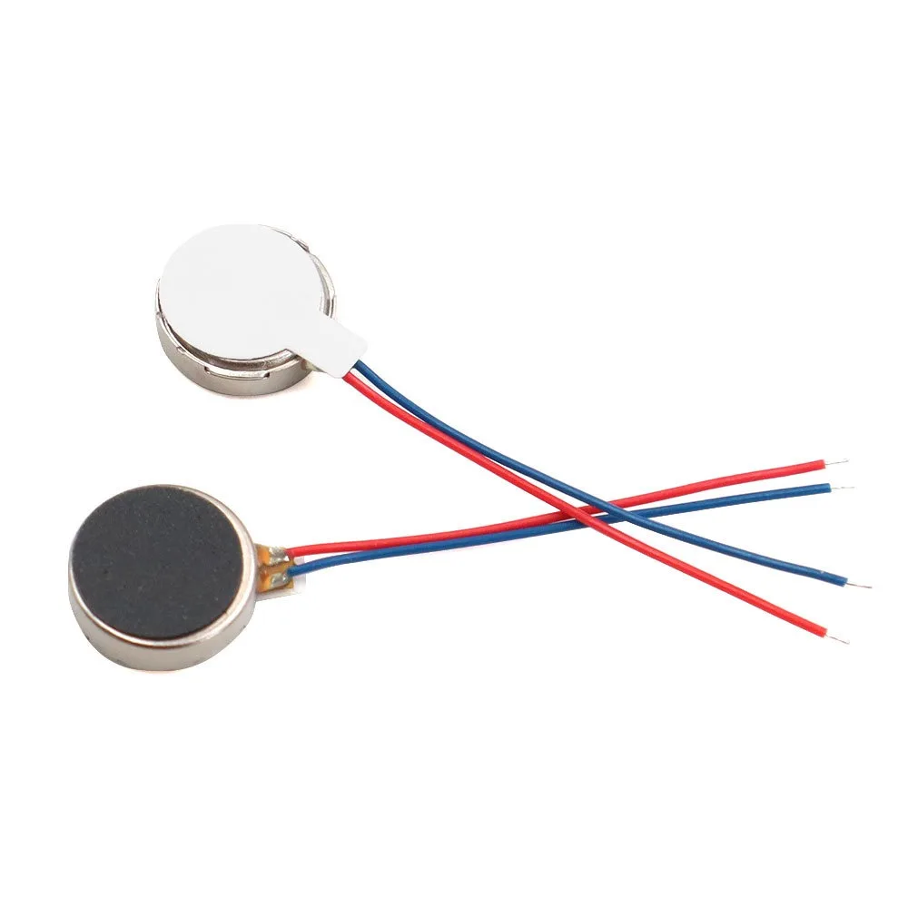 5 uds 1030 Motor vibratorio Micro DC fino redondo 10*3MM DC 3V Micro Motor de vibración para teléfono móvil tableta masajeador - imagen 5