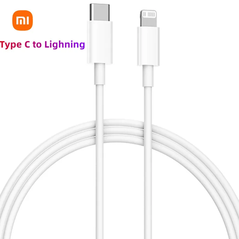 Xiaomi USB C-Cable Lightning para iPhone 14 13 12 11 Pro Max XS XR iPad PD 27W/20W carga rápida tipo C a Cable de iluminación de datos