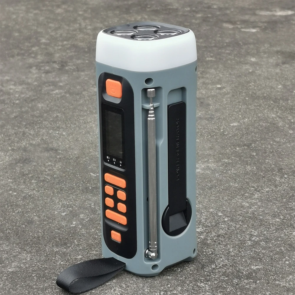 Radio FM DAB portátil con linterna, altavoz BT, Radio Solar, Radio meteorológica de emergencia para supervivencia de tormentas de acampada de emergencia - imagen 3