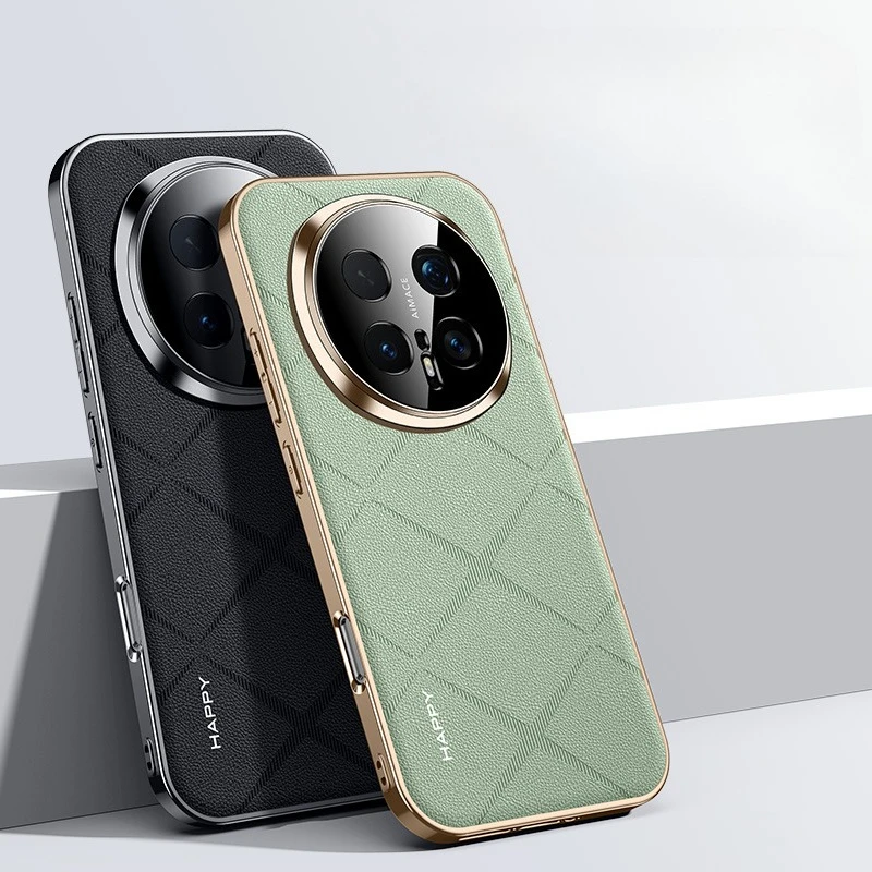 Para Honor Magic 8 Pro funda de marco chapado de cuero de lujo para Huawei Honor Magic8 Pro 8pro Magic 8 Lite protege parachoques a prueba de golpes