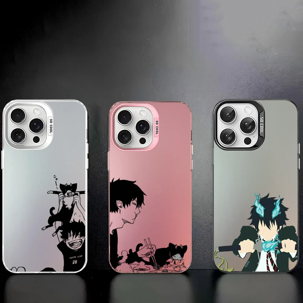 Funda de teléfono Anime Ao no Exorcist Okumura Rin para iPhone 16 15 14 13 12 11 Pro Max X XR XSMAX 8 7 Plus, funda trasera mate a prueba de golpes