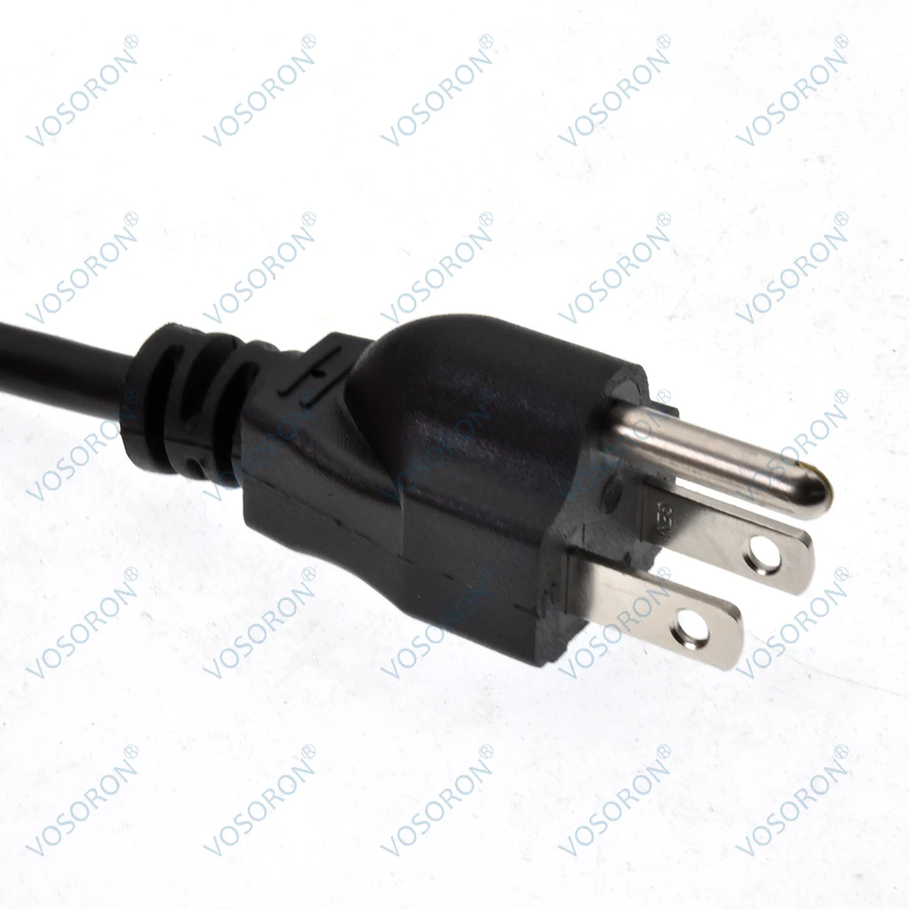Cable de alimentación de CA de 3 clavijas, cable de repuesto de alimentación para computadora portátil Nema 5-15P macho a IEC 320 C5 hembra de 3,3 pies para computadora portátil - imagen 5