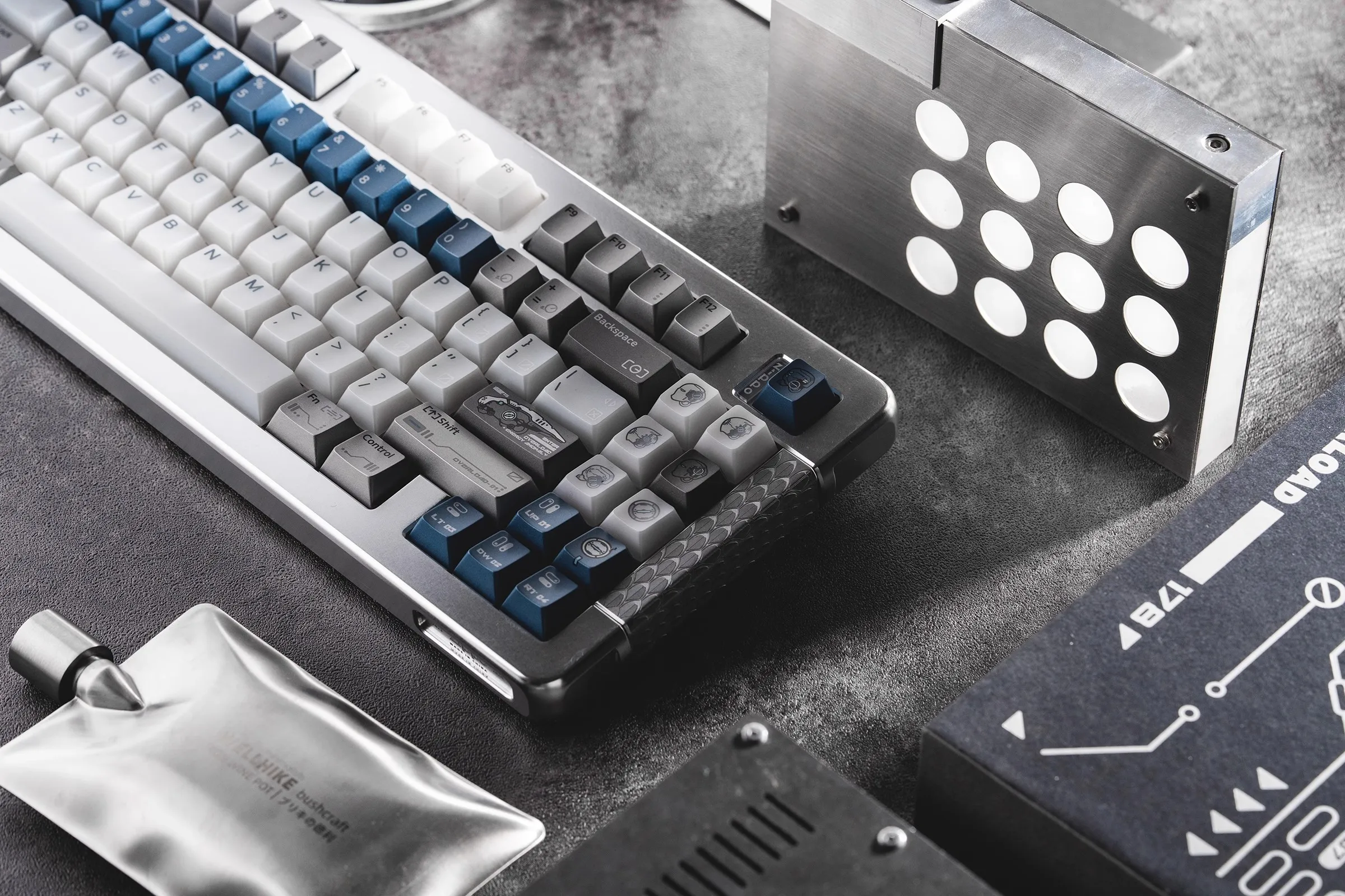 Teclas con tema de sobrecarga PBT + teclas de PC, teclas metálicas brumosas transparentes con perfil de cereza para teclado mecánico personalizado, regalo - imagen 3