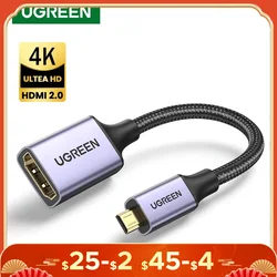 UGREEN Adaptador Micro HDMI a salida HDMI 4K Raspberry Pi