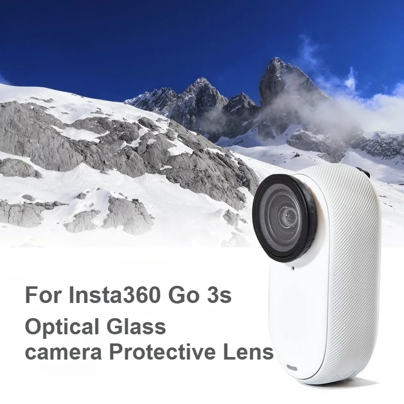 Protector de lente para Insta360 GO 3S, vidrio templado antivaho y antiarañazos, Protector de lente de cámara de vidrio óptico de liberación rápida