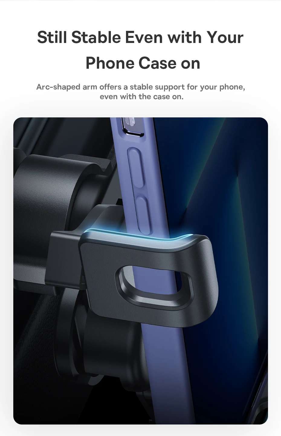 Una caja de teléfono que aún es estable incluso con la caja del teléfono encendida