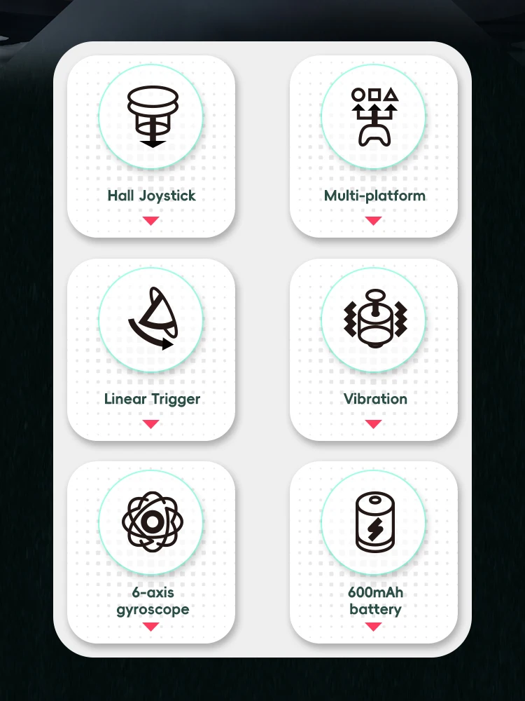 Controlador de juego inalámbrico DATA FROG S13, palo 3D de efecto Hall, para PC/MAC/iOS/portátil/interruptor - imagen 2