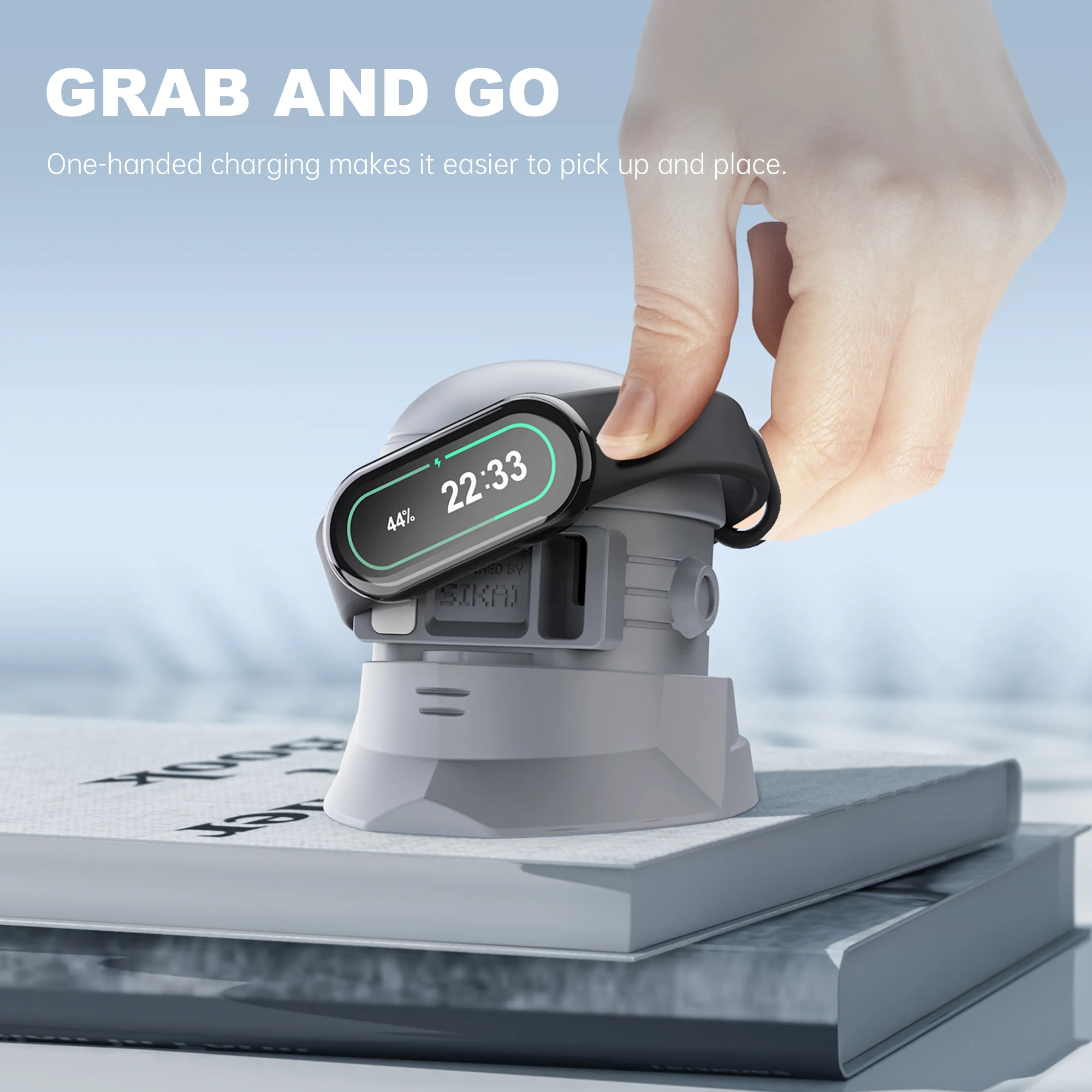 Soporte de carga SIKAI para Xiaomi Mi Band 10/9/8, base de reloj magnética, soporte de escritorio de silicona, soporte de exhibición - imagen 3