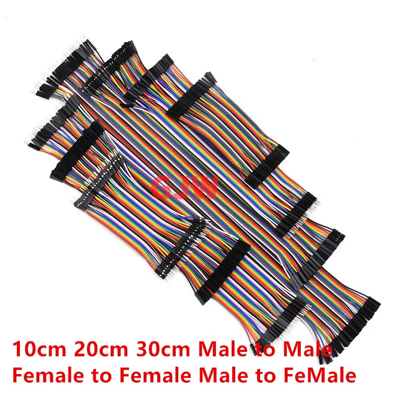 Cable Dupont Line de 40P, 1 piezas, 10cm, 20cm, 30cm, macho a macho, hembra, macho a hembra, Cable Dupont para PCB, KIT DIY