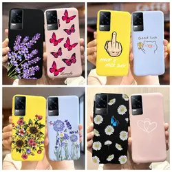 Vivo V21 – Funda de Silicona Suave con Diseño Floral