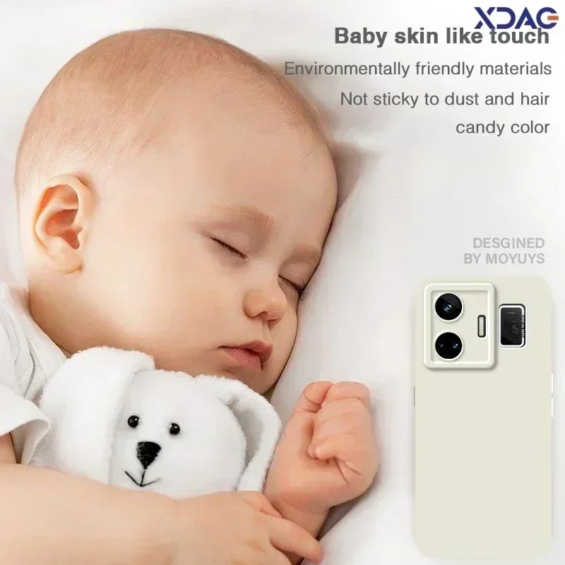 Funda Silicona Líquida Realme GT Neo5 – Protección Antigolpes con Ojos de Ángel - imagen 4
