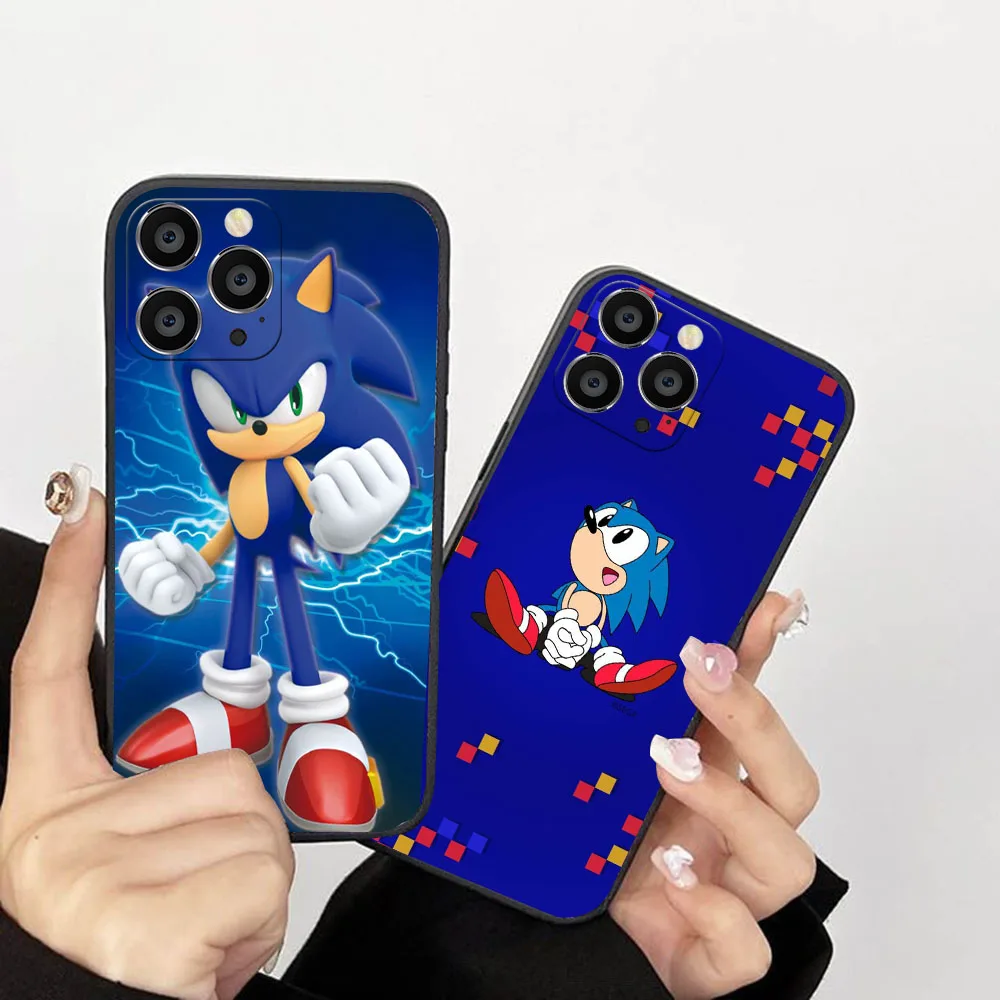 BY-26 funda suave de dibujos animados s-sonic para Samsung S9, S10, A53, A50, A30S, A50S, A60S, S10E, S20 FE, A13, A32 Lite Plus - imagen 5