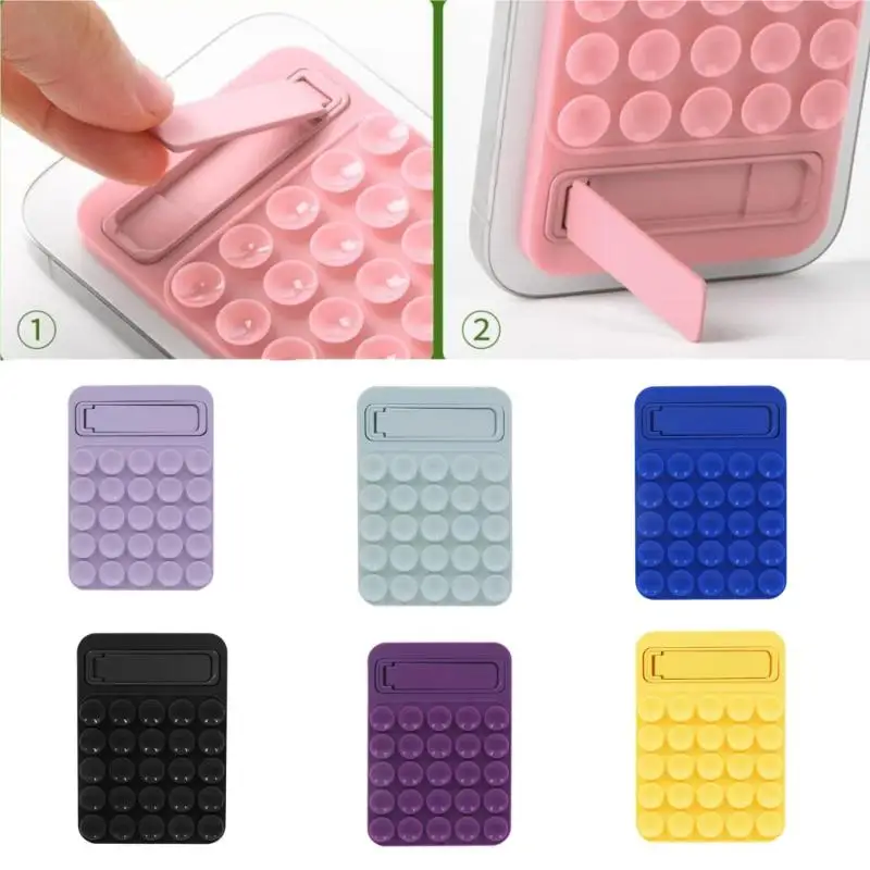 Accesorio adhesivo plegable para teléfonos inteligentes, soporte de silicona con ventosa para teléfono, espejo, ducha, soporte para teléfono para selfies y vídeos, 1 Uds.