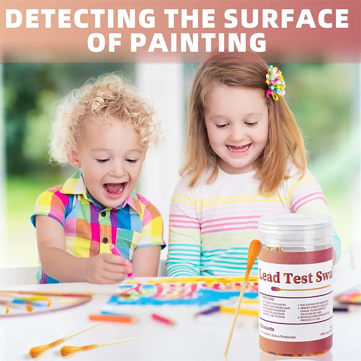 Hisopos de prueba de plomo, Kit de prueba de pintura de plomo, uso de hisopo de verificación de plomo, resultados de prueba en (30 piezas) - imagen 4