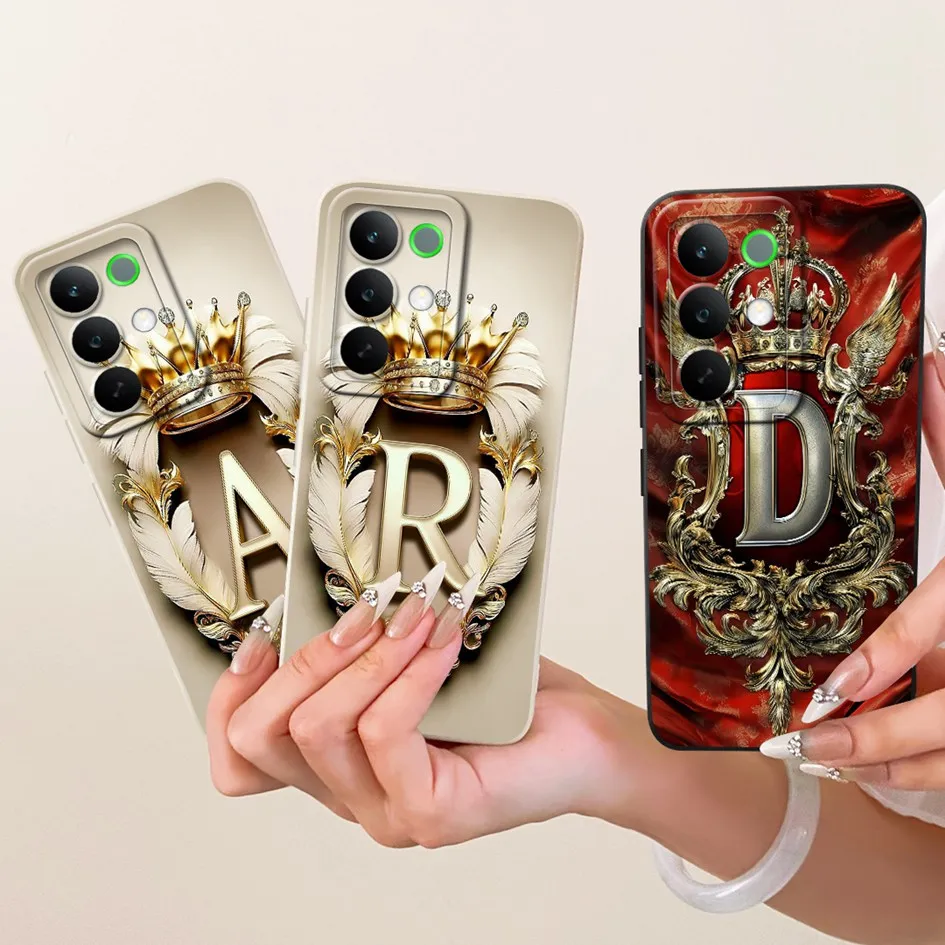 Para Realme C85 Pro 5G funda RMX5555 letras iniciales de moda funda de silicona suave a prueba de golpes para Realme C85 15X 5G C 85 carcasa de teléfono - imagen 2