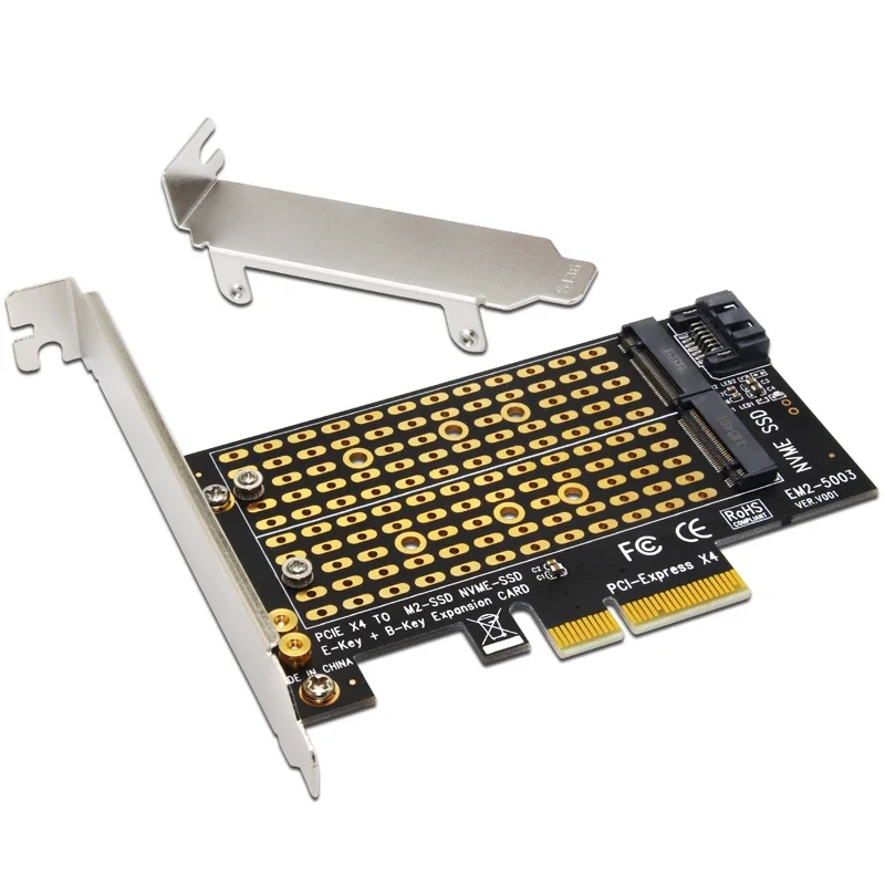 Adaptador H1111Z para tarjetas PCIE a M2/M.2 SATA M.2 SSD, adaptador PCIE NVME/M2 PCIE, adaptador SSD M2 a tarjeta SATA PCI-E M Key + B Key. - imagen 2