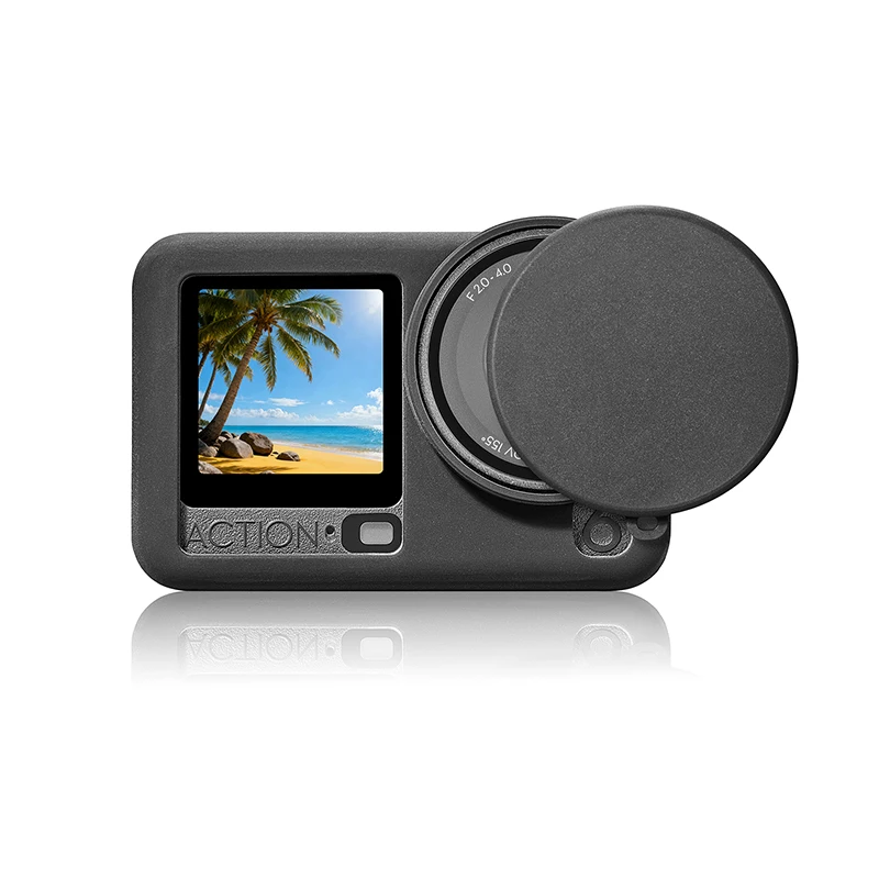 Para DJI OSMO ACTION 6 funda de silicona cubierta protectora de lente Cámara de Acción funda a prueba de polvo con cordón conjunto de accesorios - imagen 5
