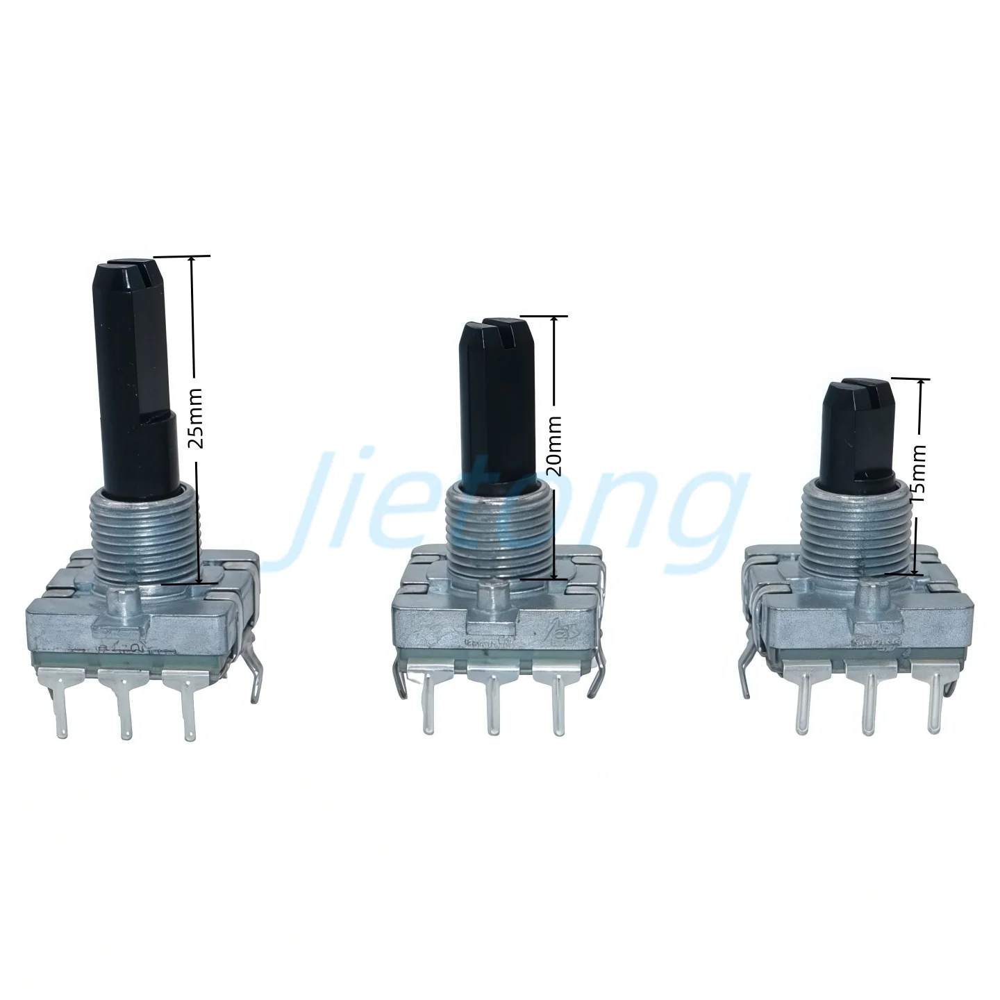 Potenciómetro codificador rotatorio EC16, amplificador de 24 posiciones, interruptor de cocina de inducción de volumen, 3/5 pines, 15/20/25MM, medio eje de ciruela, 1 ud. - imagen 3