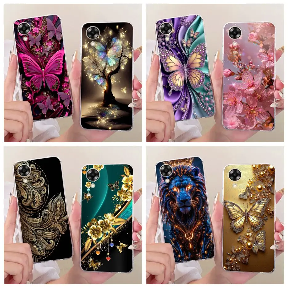 Para Oppo A17k funda CPH2471 elegante mariposa pintado funda de silicona suave fundas de teléfono para Oppo A17 A 17 k OppoA17 OppoA17k parachoques