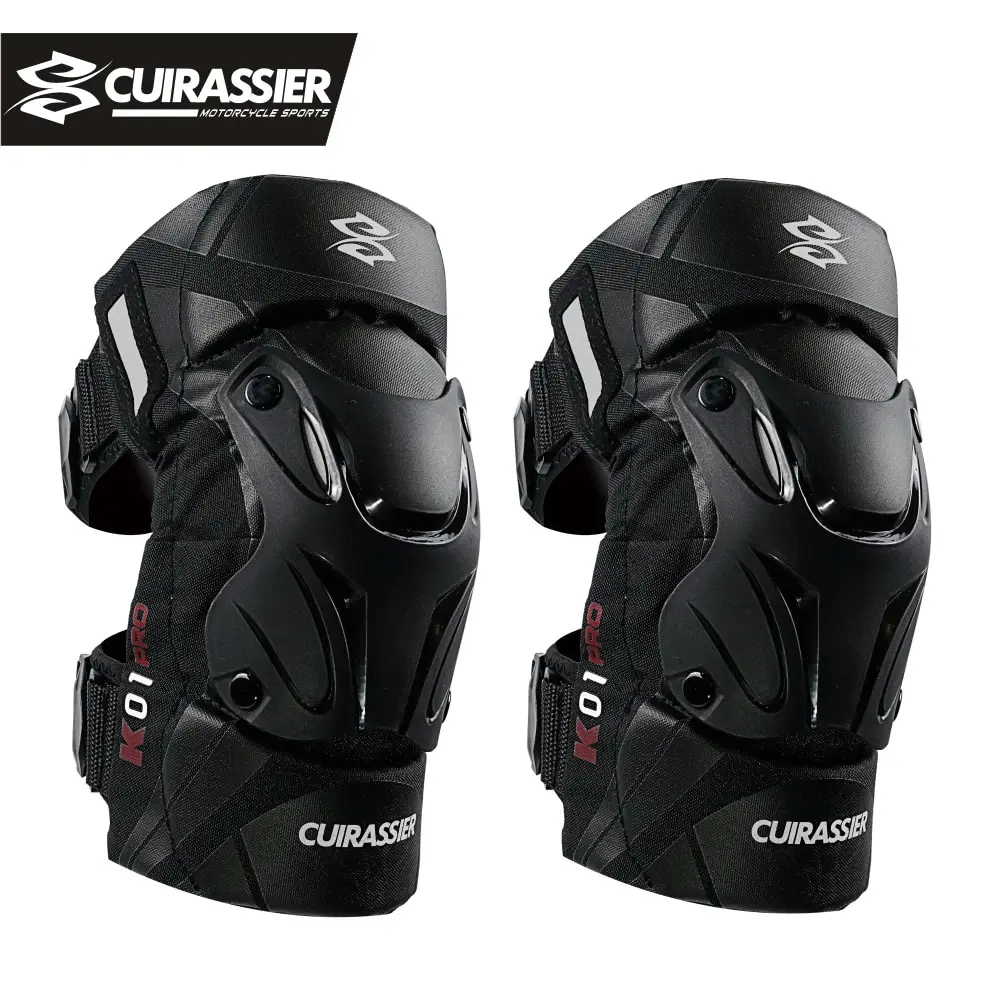 Rodilleras protectoras CUIRASSIER para motocicleta, rodilleras para motocicleta, Protector MX, protectores de carreras ajustables, protección reflectante nocturna