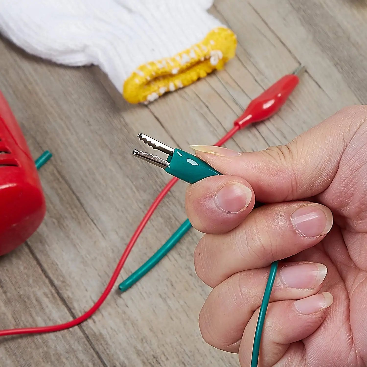 10 Uds. Pinzas de cocodrilo de 50cm y 35mm cables de prueba eléctricos con pinzas de cocodrilo, cables de puente de estampado para pruebas eléctricas - imagen 2