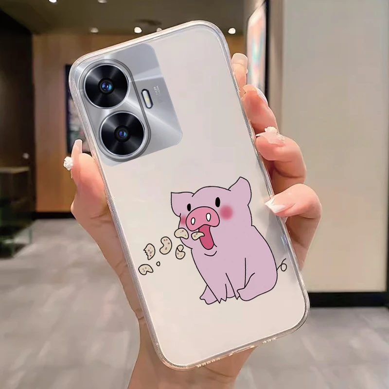 Funda transparente para Realme C55 4G, Funda trasera con dibujos de flores, Funda suave de TPU a prueba de golpes para Realme C55 C 55, carcasa de mariposa - imagen 5