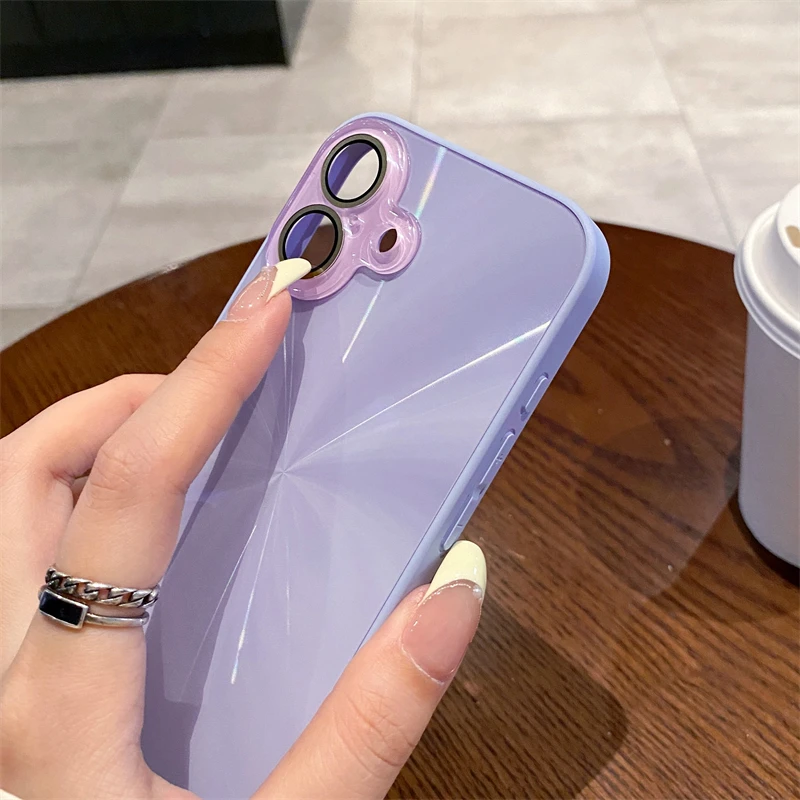 Funda Aurora con diseño de CD láser colorido de lujo para iPhone 16, 15, 14, 13, 12, 11 Pro Max, parachoques a prueba de golpes, protección de cámara, cubierta dura - imagen 5