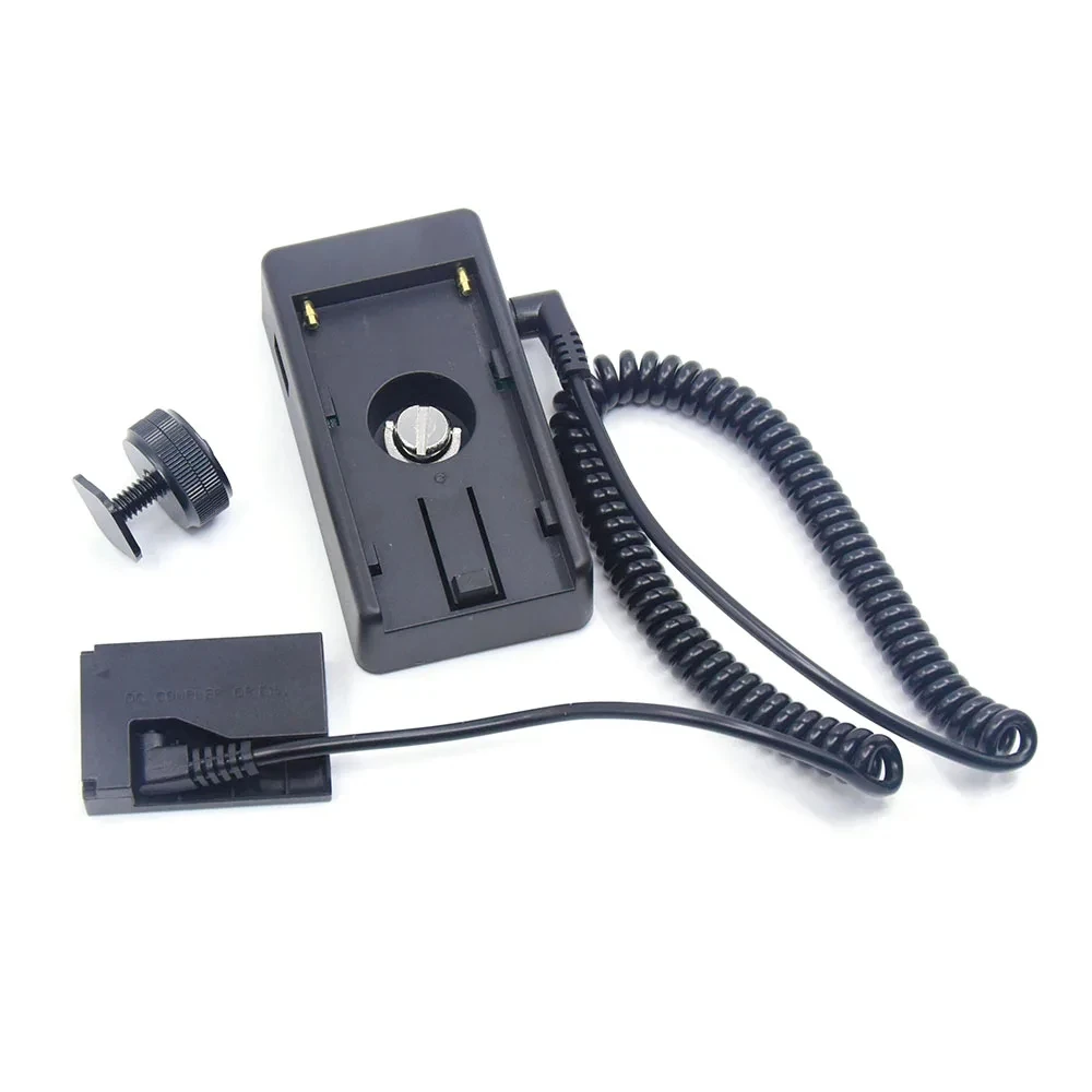 Kit de placa adaptadora de batería NP F550 F750 F960 F970 con batería simulada DR-E15 LP-E12 para Canon Kiss X7 SX70HS EOS Rebel SL1 100D - imagen 4