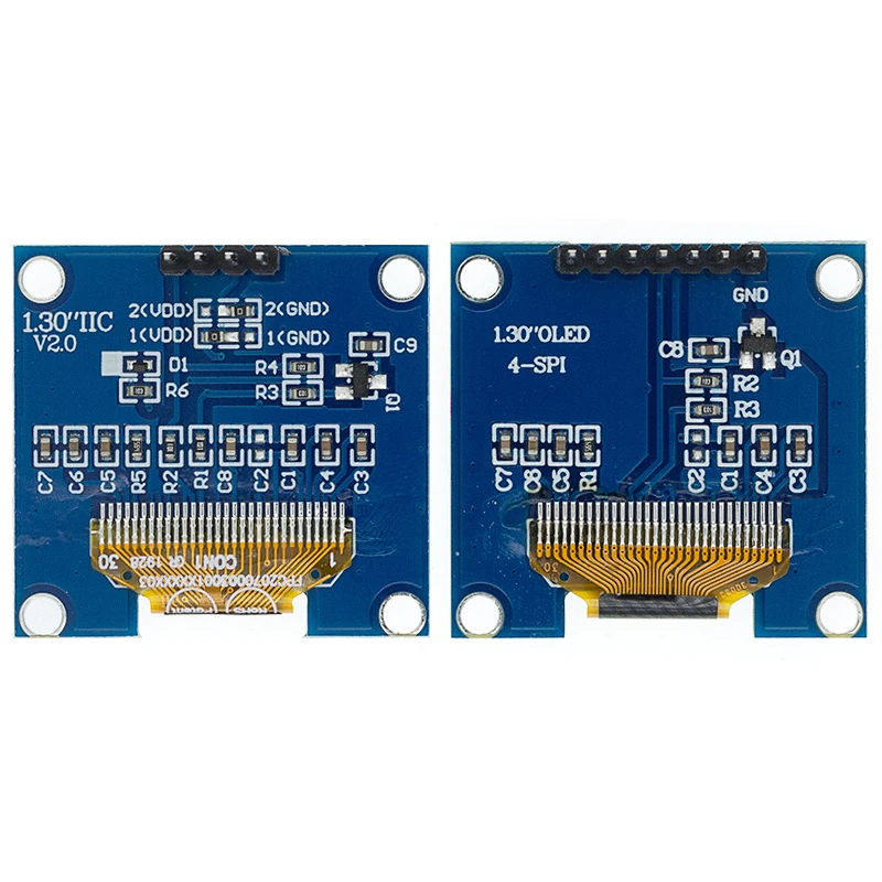 Módulo OLED de 1,3 pulgadas, pantalla LED LCD de 1,3 pulgadas, Color blanco/azul, SPI/IIC, I2C, comunicate, 128x64 - imagen 2