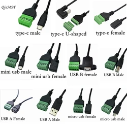 Cable Convertidor USB 2.0 a Terminal de Tornillo 5 Pines