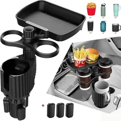 Bandeja expansora portavasos coche desmontable para comida y mesa