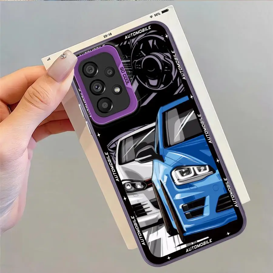 Funda de coches deportivos japoneses para Samsung Galaxy A12 A16 A02 A13 A20s A15 A04e A03 A11 A06 A14 A50 funda trasera para teléfono - imagen 2