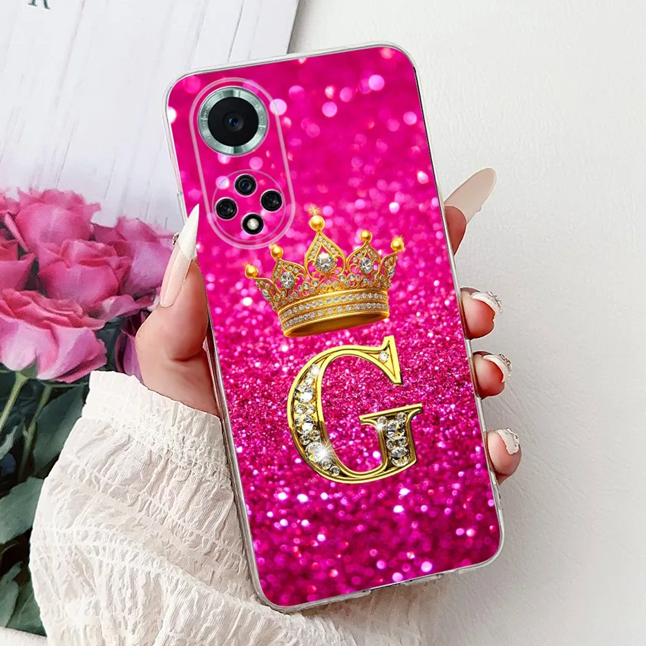 Para Huawei Nova 9 Pro funda Nova9 SE funda con letras de lujo funda de teléfono suave y delgada para Huawei Nova 9 SE Nova9 Pro 4G funda trasera Coque - imagen 3