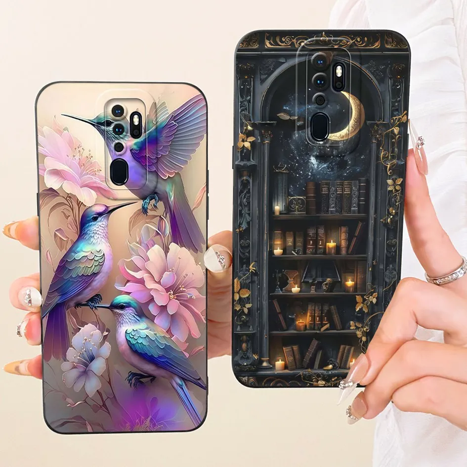 Funda para OPPO A5 A9 2020, funda a prueba de golpes, carcasas protectoras de silicona suave pintadas de lujo para teléfono OPPOA5 2020 OPPOA9 A11 - imagen 5
