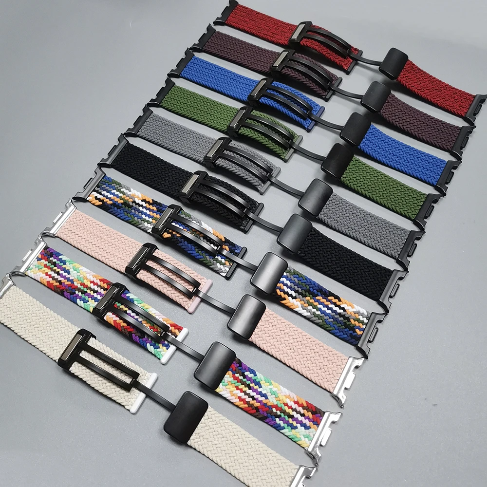 Correa de nailon elástica con hebilla magnética para Samsung Galaxy Watch 8, 40mm, 44mm/Watch8 Classic, 46mm, pulsera tejida suave transpirable - imagen 3